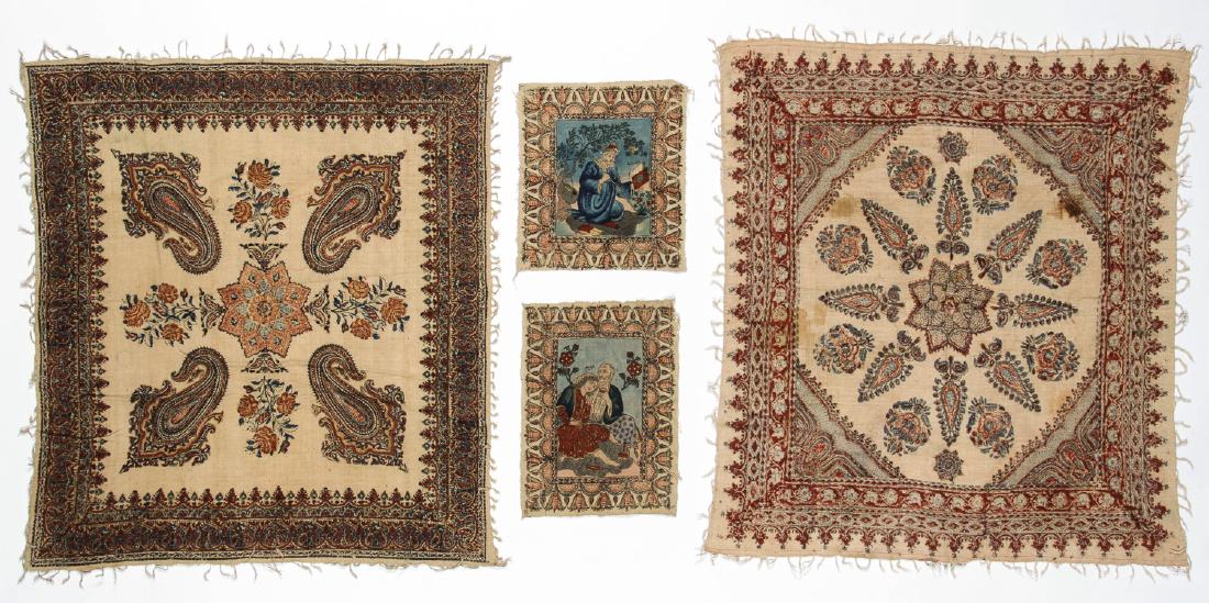 4 Old Persian Block Printed Cotton Panels (1 of 5)
