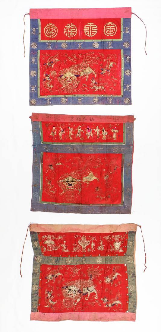 3 Chinese Altar Cloths, Java (1 of 8)