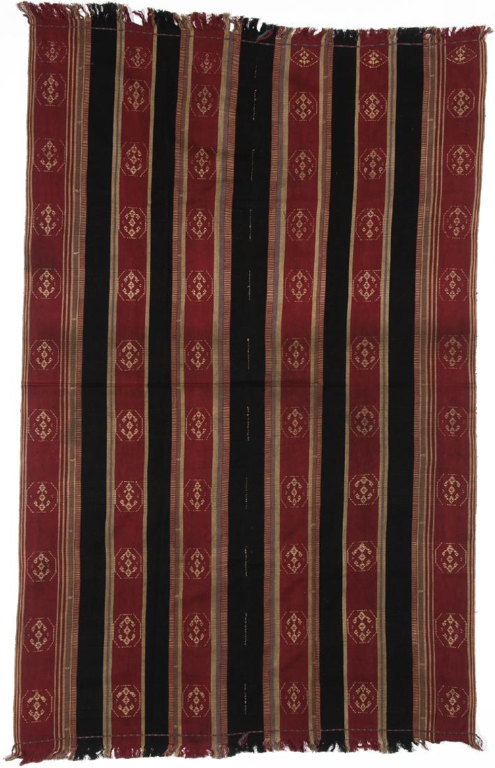 Blanket, Nagaland, NE India, Mid 20th C: Blanket, Nagaland, NE India, Mid 20th c., cotton, pattern weave. Size: 43.75'' x 69'' (111 x 175 cm).