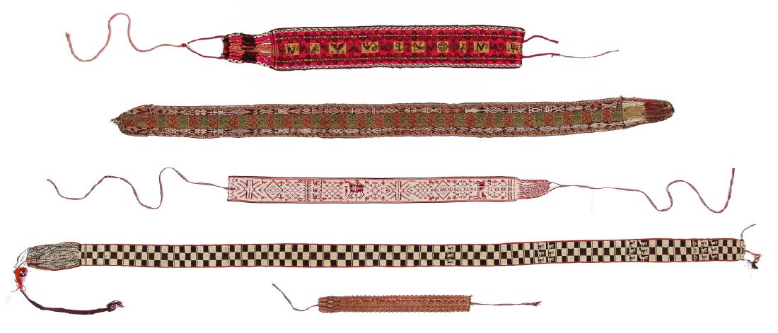 5 Bolivian/Peruvian Belts/Faja, Early 20th c. (1 of 6)