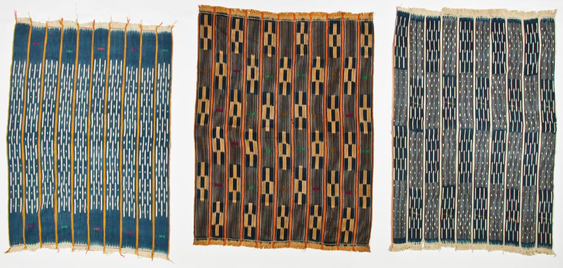3 Vintage West African Indigo Cloths (1 of 4)
