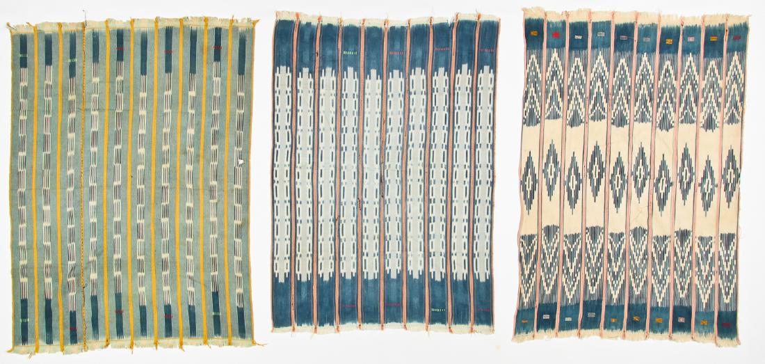 3 Vintage West African Indigo Cloths (1 of 4)