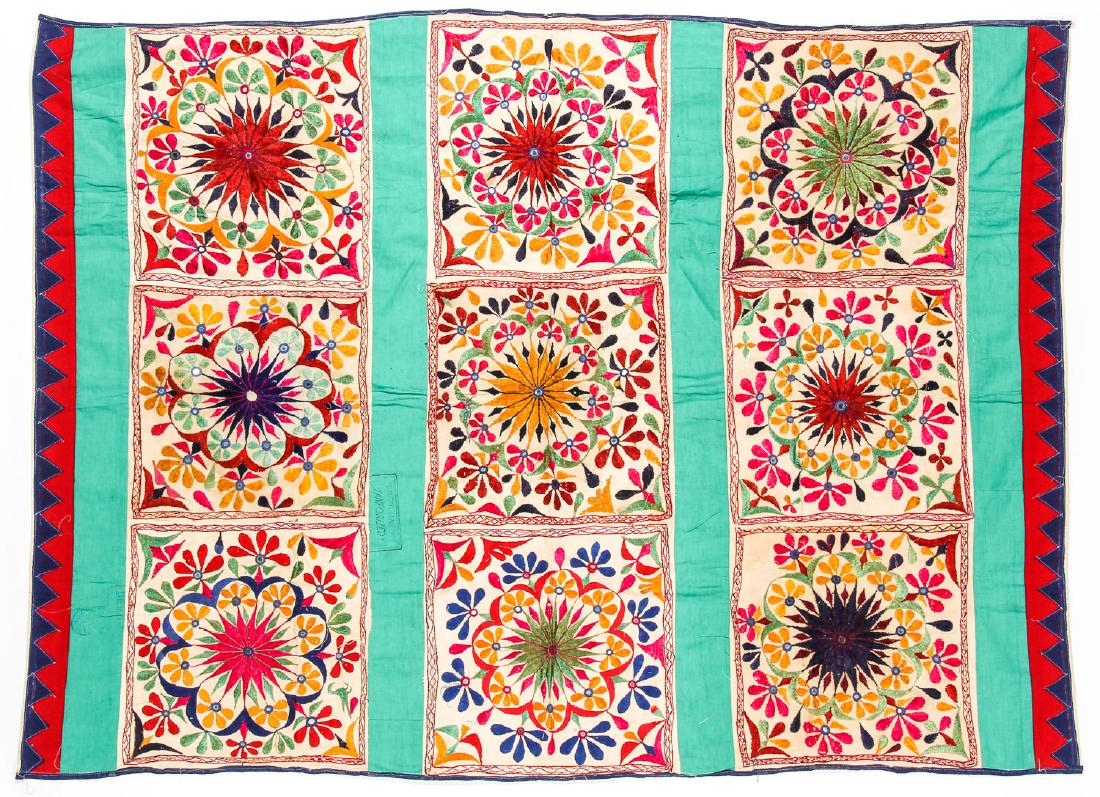 Large Vintage Wedding Wall Hanging, Gujarat, India (1 of 5)