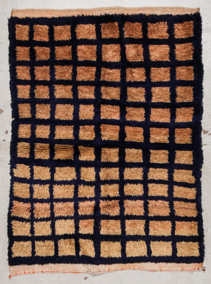 Semi-Antique Turkish Tulu Rug: 4'2'' x 5'8'' (1 of 6)