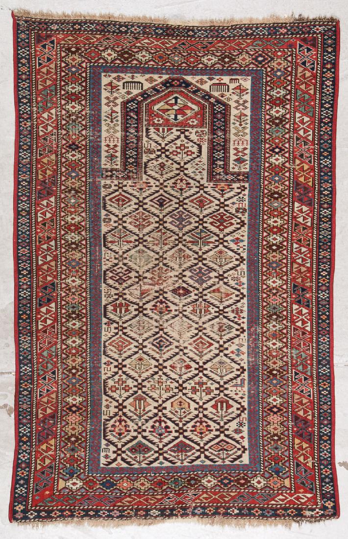 Antique Shirvan Prayer Rug: 3'2'' x 4'11'' (97 x 150 (1 of 7)