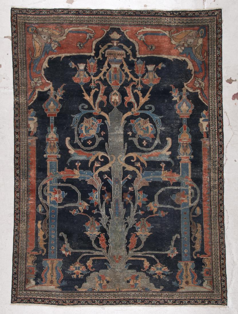 Antique Dorokhsh Prayer Rug: 5' x 7' (152 x 213 cm) (1 of 6)