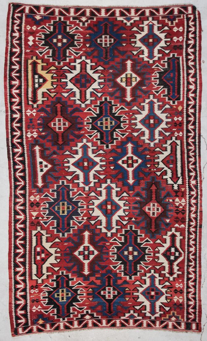 Antique Kuba Kilim: 5'6'' x 9'3'' (1 of 3)