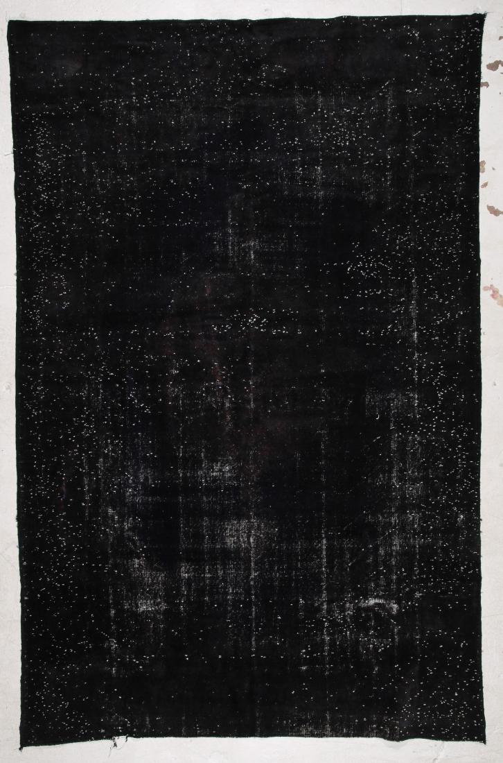 Mid Century Modern Turkish Black Field Rug: 7'4'' x (1 of 5)