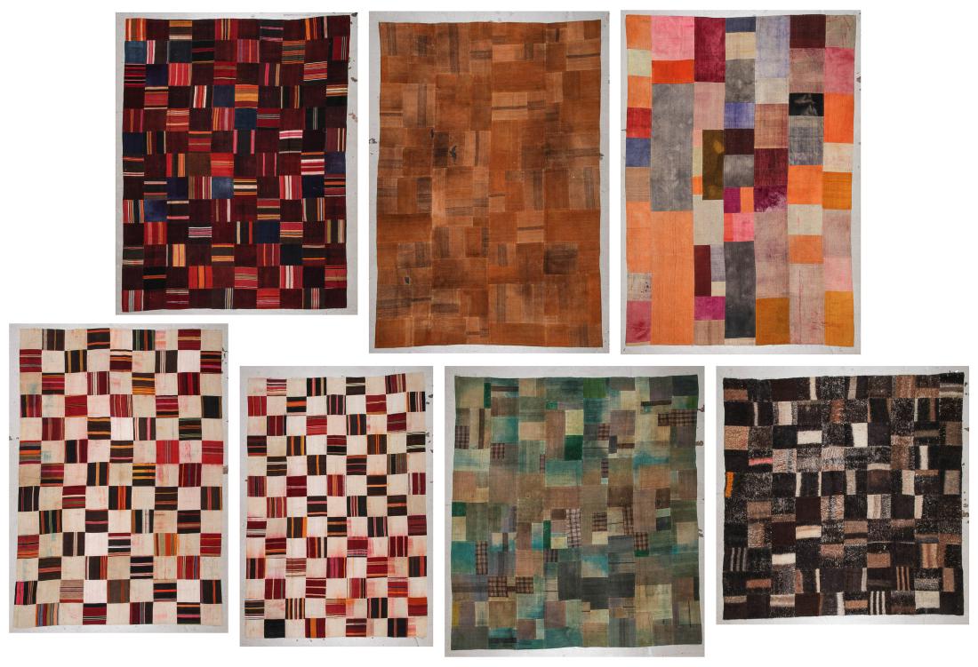 7 Modernist Turkish Kilim Patchwork Rugs (1 of 8)