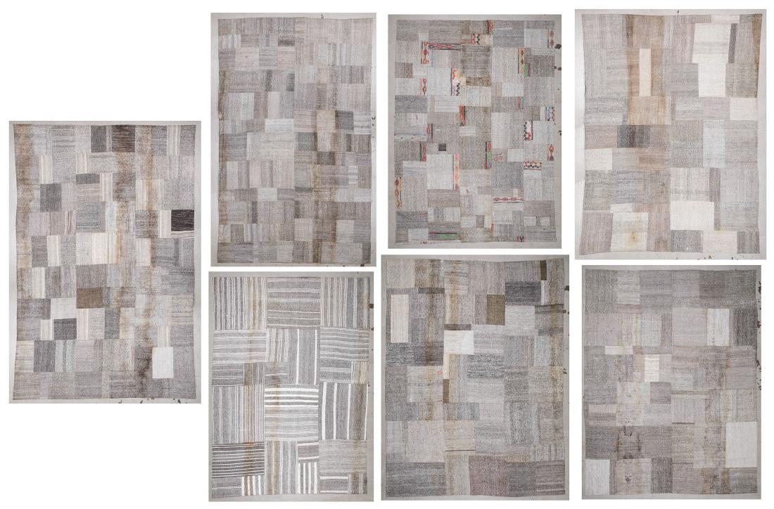 7 Modernist Turkish Kilim Roomsize Patchwork Rugs (1 of 8)