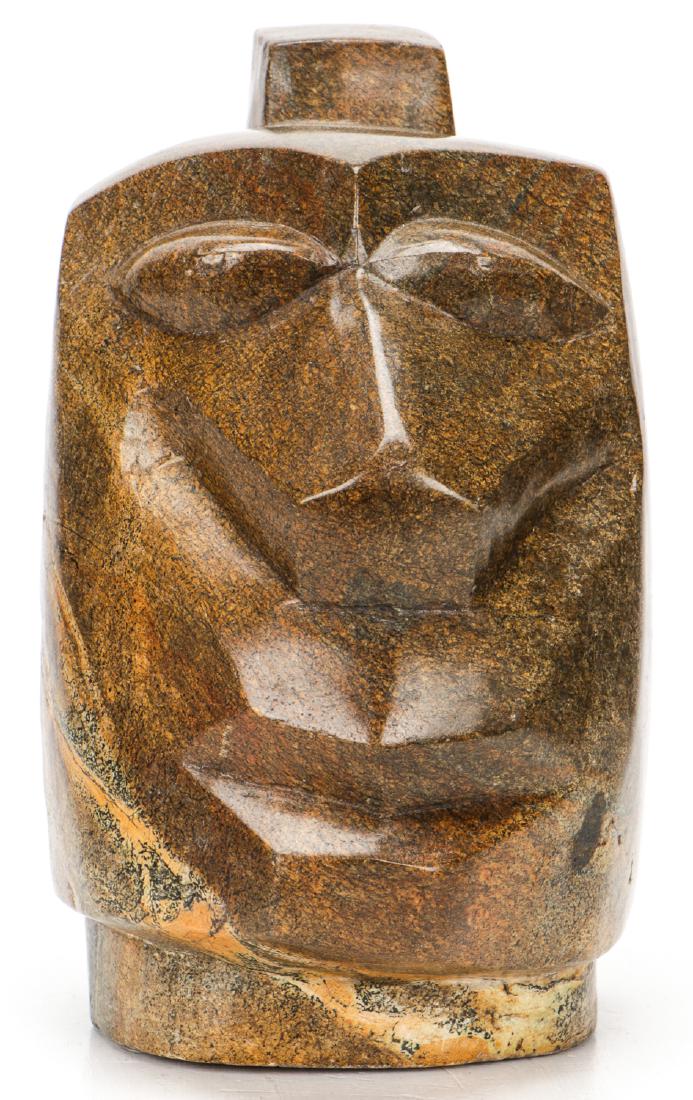 Mudadirwa "Medicine Man": Mudadirwa (Zimbabwe, 20th c.) "Medicine Man", Serpentine. Size: 7'' x 4'' x 4.75'' (18 x 10 x 12 cm). Provenance: The Peggy Knowlton Collection. Note: all items in this auction are being offered witho