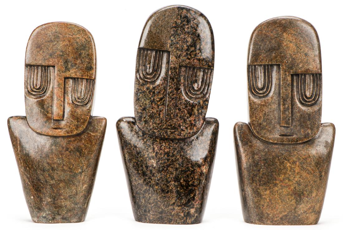 Three Gift Muza "Chaminuka" Sculptures (1 of 6)