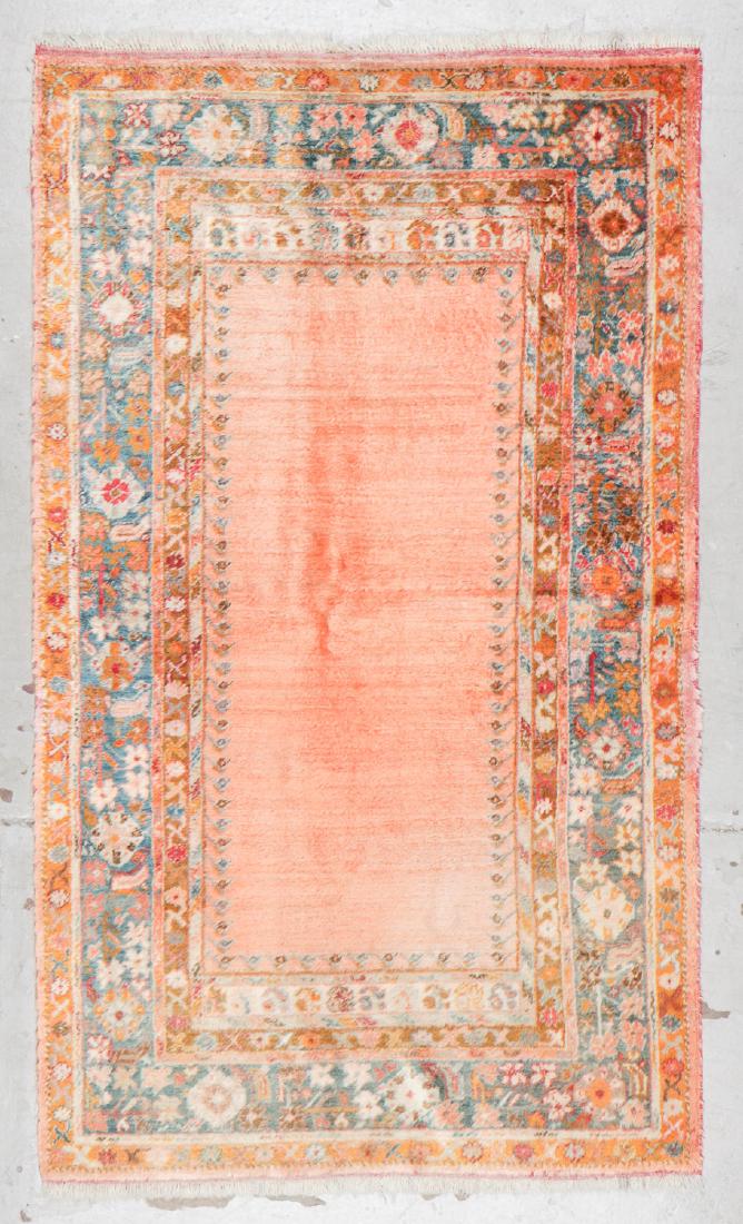 Antique Angora Oushak Rug: 4'4"x 7'2" (1 of 6)