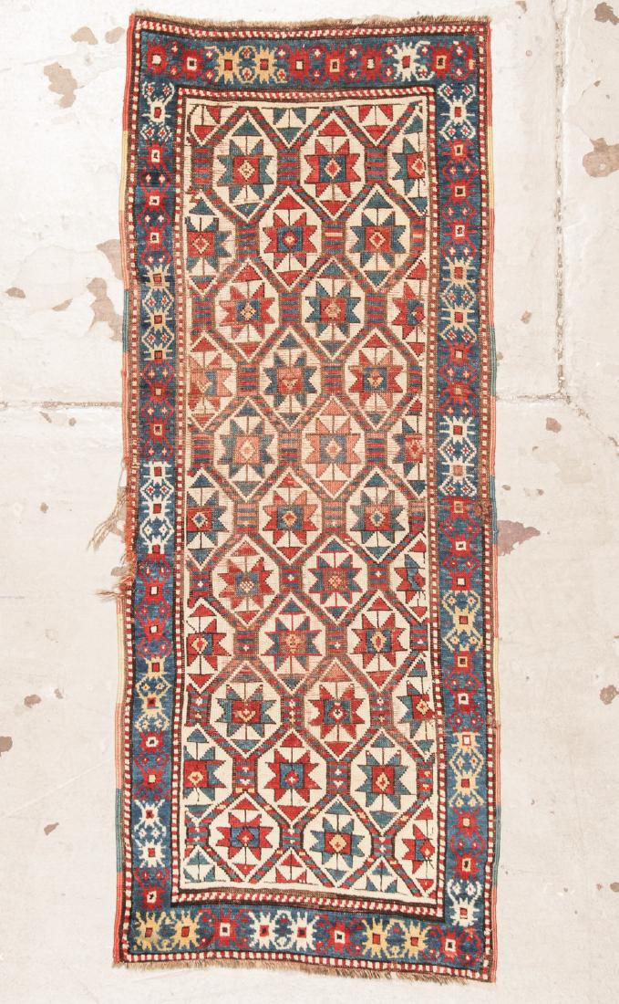 Antique Kazak Rug: 2'5'' x 5'11'' (74 x 180 cm) (1 of 6)