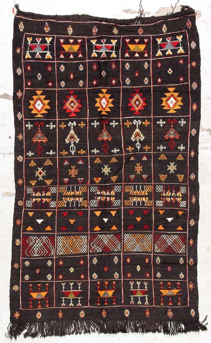 Moroccan Kilim: 3'4'' x 5'4'' (102 x 163 cm): Moroccan Kilim, Morocco: 3'4'' x 5'4'' (102 x 163 cm). Late 20th c. This item ships via UPS in the 48 states for $35.