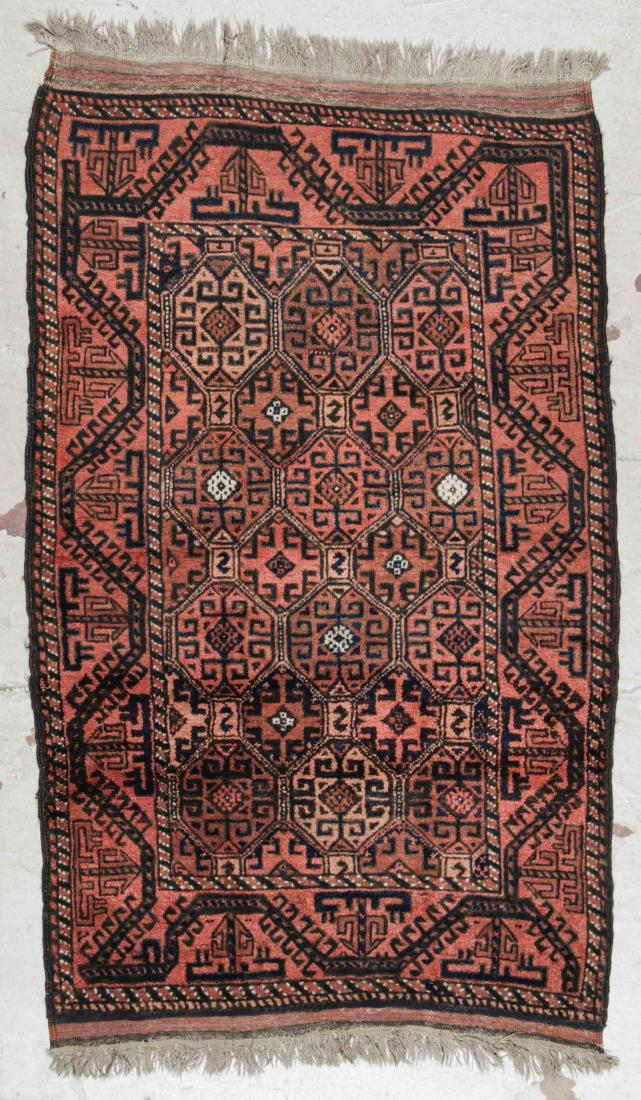 Antique Beluch Rug: 2'11'' x 4'11'' (89 x 150 cm): Antique Beluch Rug, Afghanistan: 2'11'' x 4'11'' (89 x 150 cm).