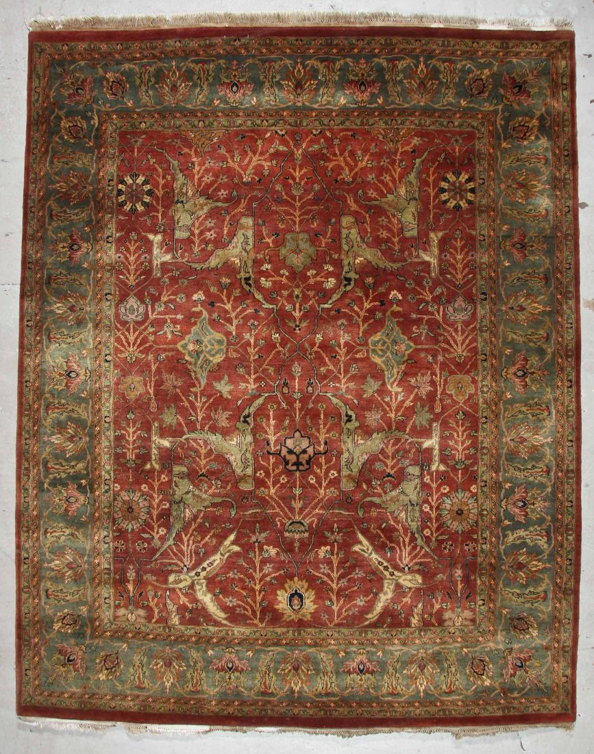 Vintage Agra Rug: 8'1'' x 10'0'' (246 x 305 cm): Vintage Agra Rug, India: 8'1'' x 10'0'' (246 x 305 cm).