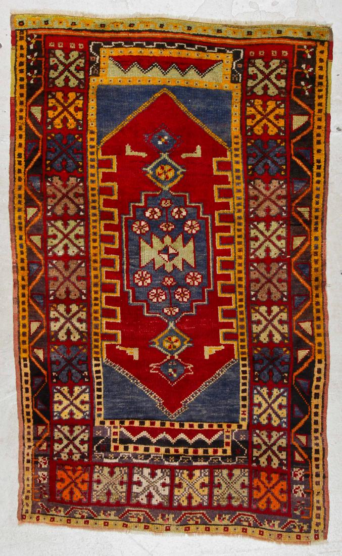 Antique Konya Rug: 3'7" x 5'8" (109 x 173 cm): Antique Konya Rug, Turkey, early 20th c: 3'7" x 5'8" (109 x 173 cm).