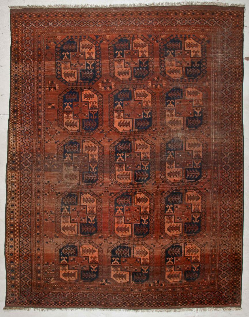 Antique Afghan Ersari Main Rug: 8'9" x 11'2" (267 x 340: Antique Afghan Ersari Main Rug: 8'9" x 11'2" (267 x 340 cm), circa 1900.