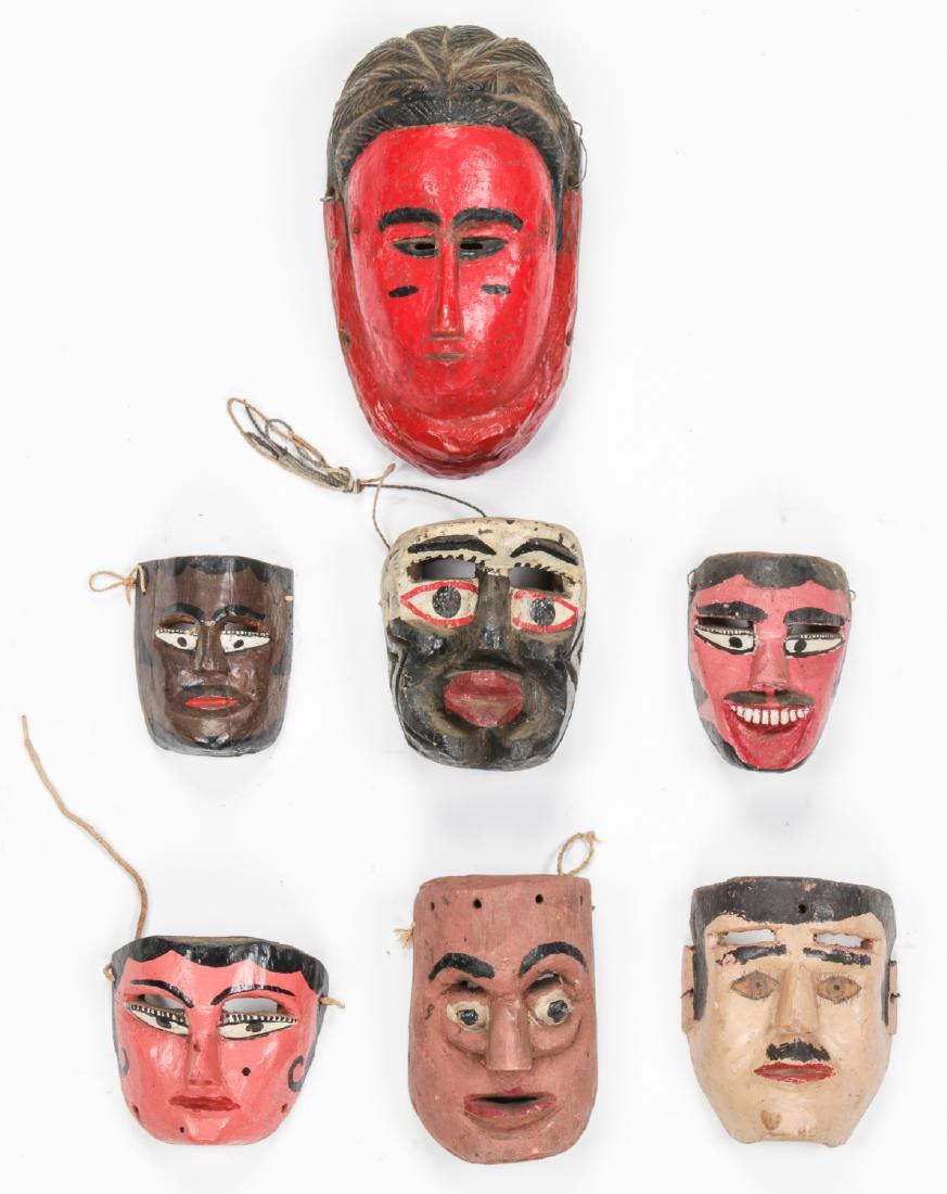7 Vintage Mexican Festival Masks (1 of 2)