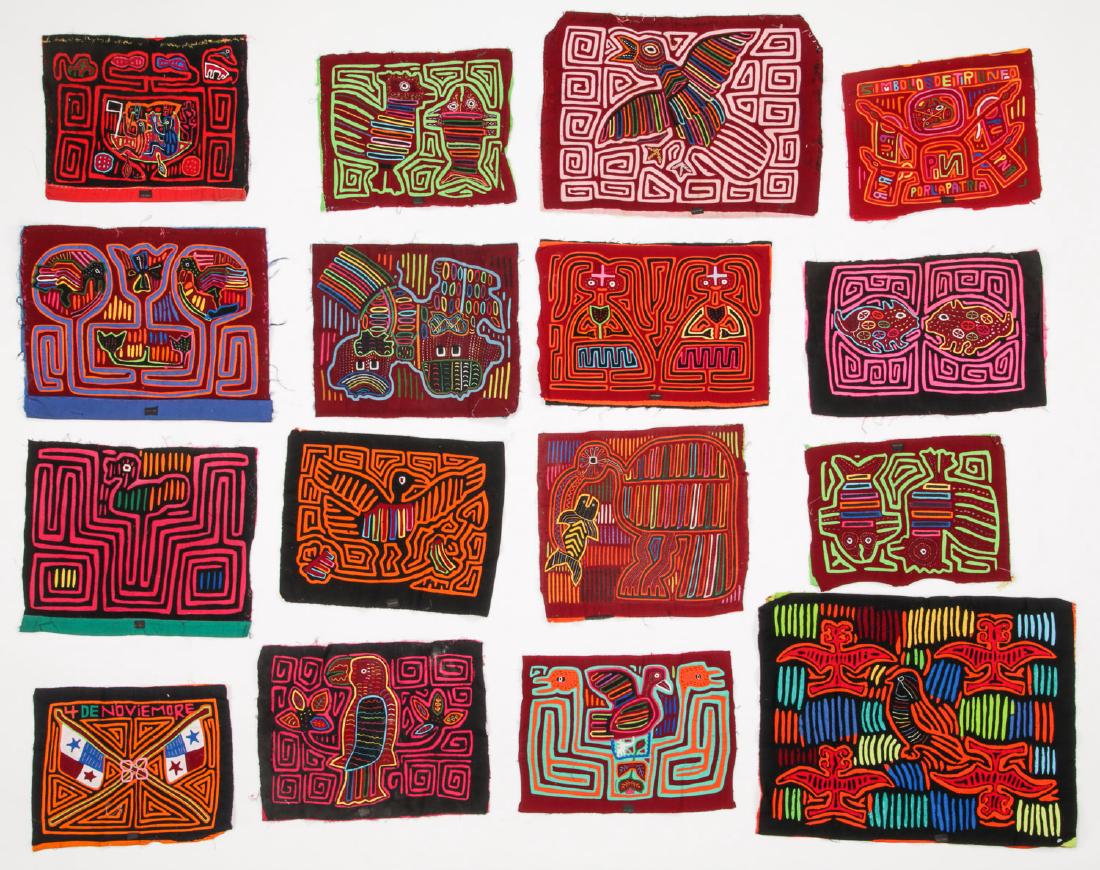 14 Vintage Molas, San Blas Islands, Panama