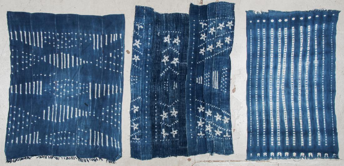 3 Vintage West African Indigo Cloths (1 of 4)