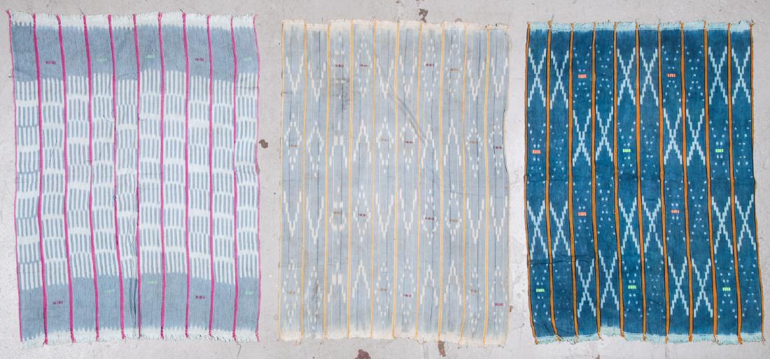3 Vintage West African Indigo Cloths (1 of 5)
