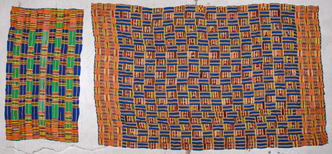 2 Old Kente Cloths, Ghana (1 of 3)