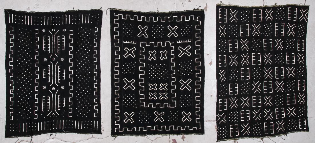 3 Vintage West African Mud Cloths (1 of 5)