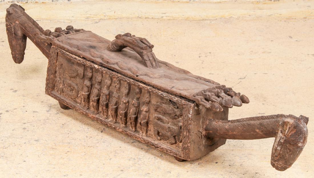 Dogon Carved Wood Figural Container Box (1 of 9)