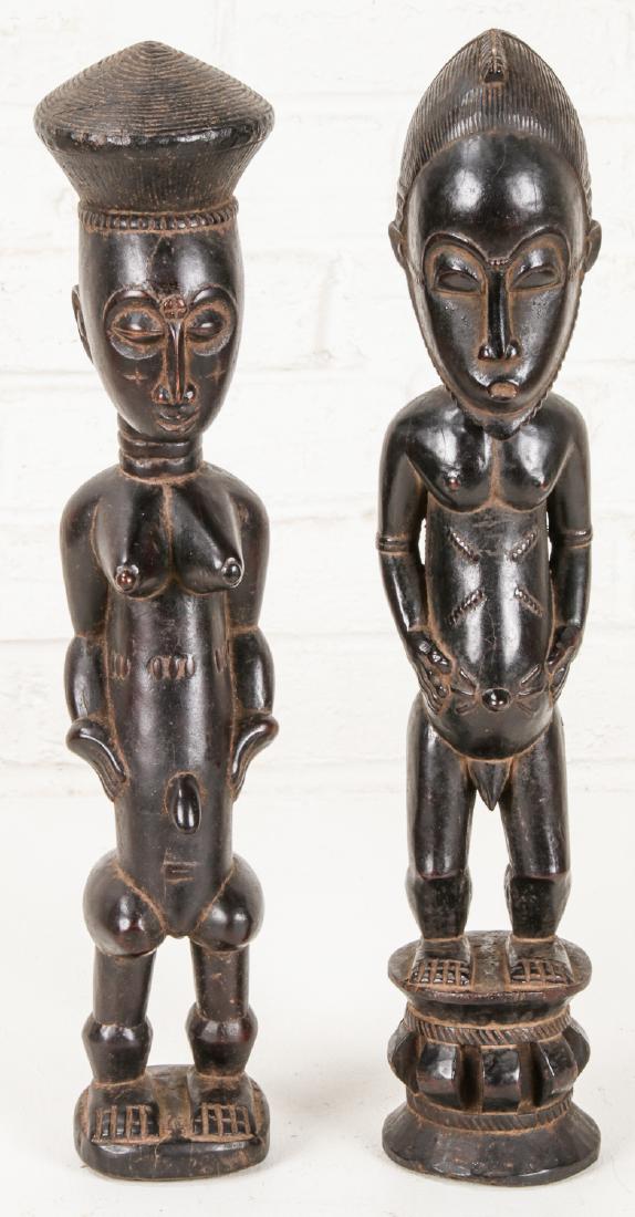 2 Old Male/Female Baule Statues (1 of 4)