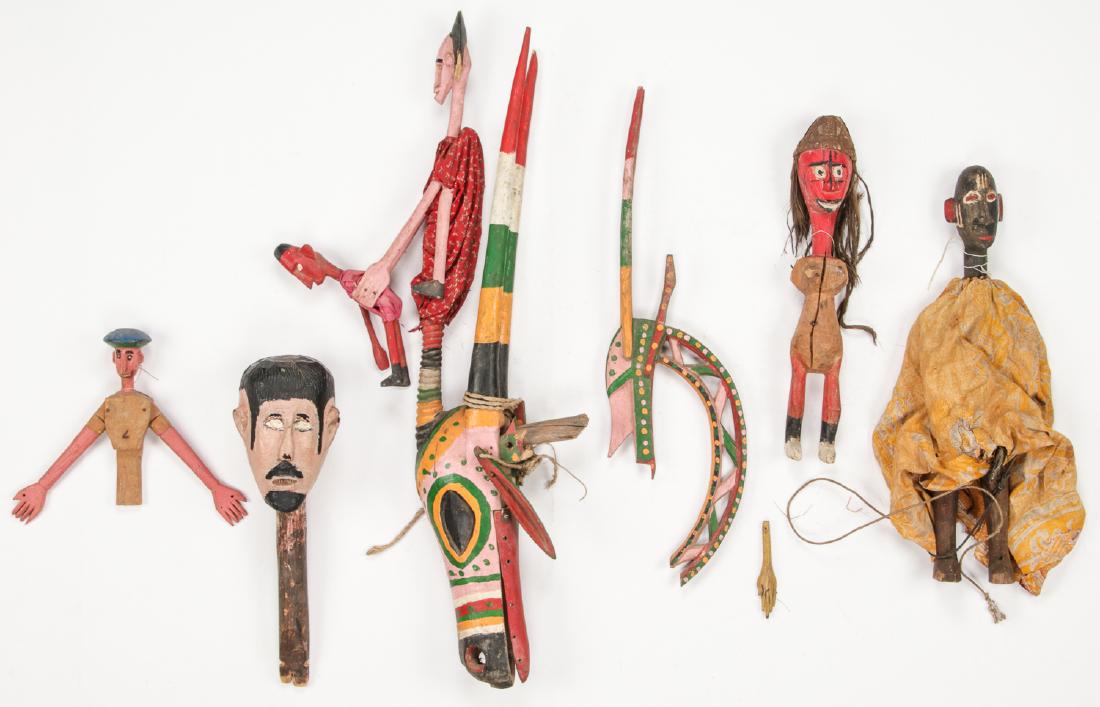 6 Vintage Bozo/Bamanan Marionettes, Mali (1 of 4)