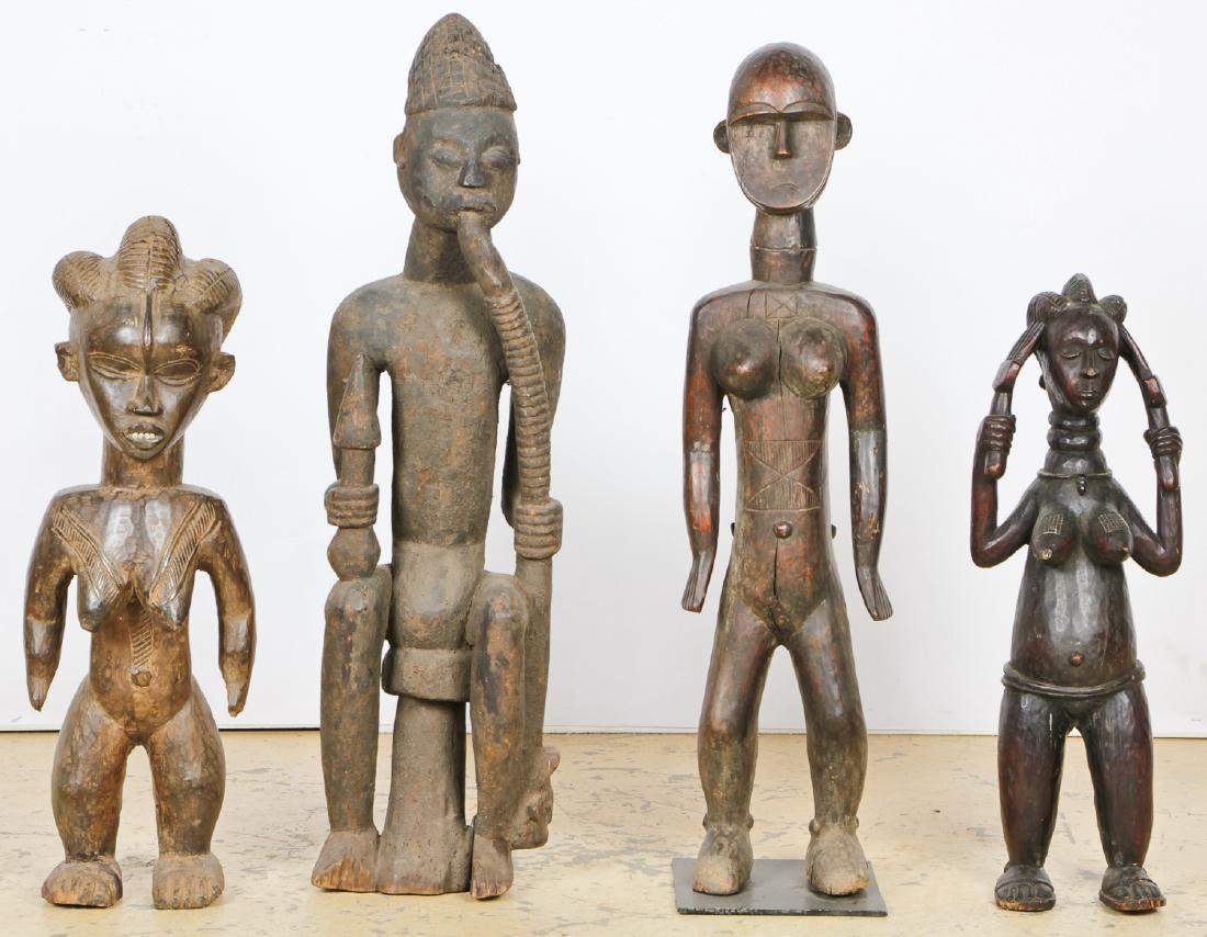 4 African Carved Wood Figures (1 of 4)