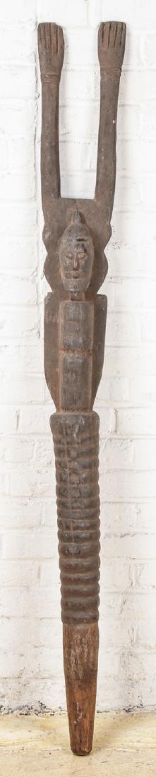 African Carved Wood Post (1 of 4)