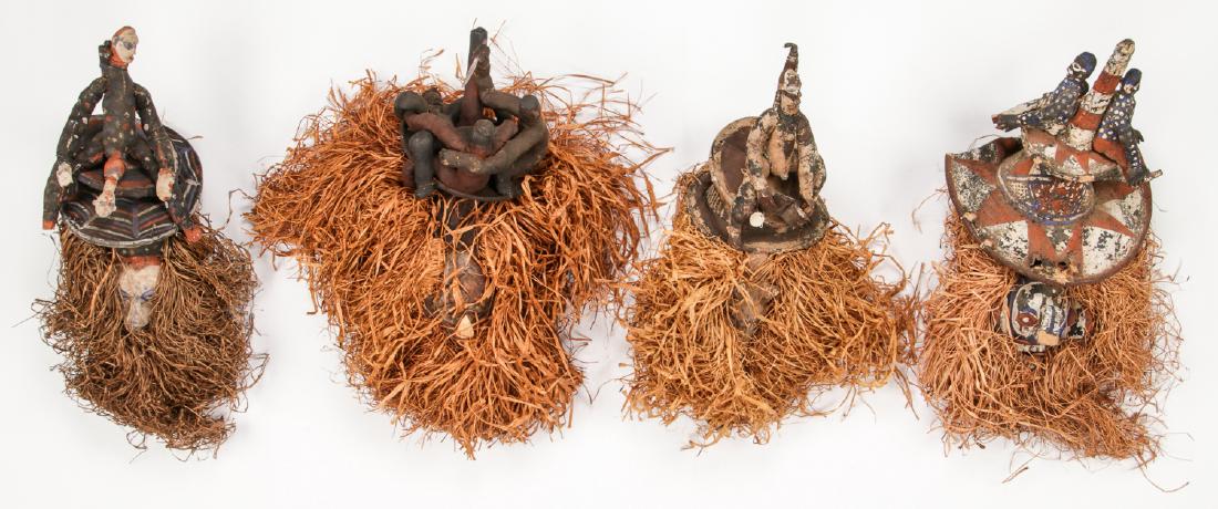 4 Yaka Suku Masks (1 of 2)
