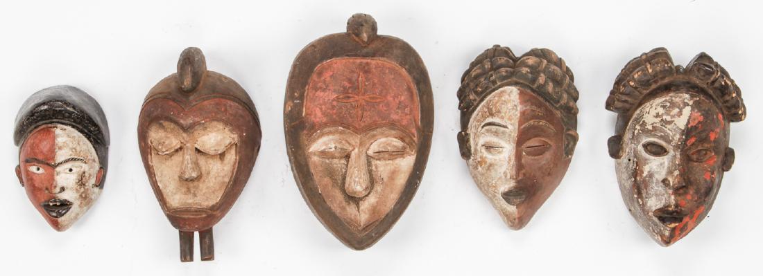5 African Pende Masks (1 of 2)