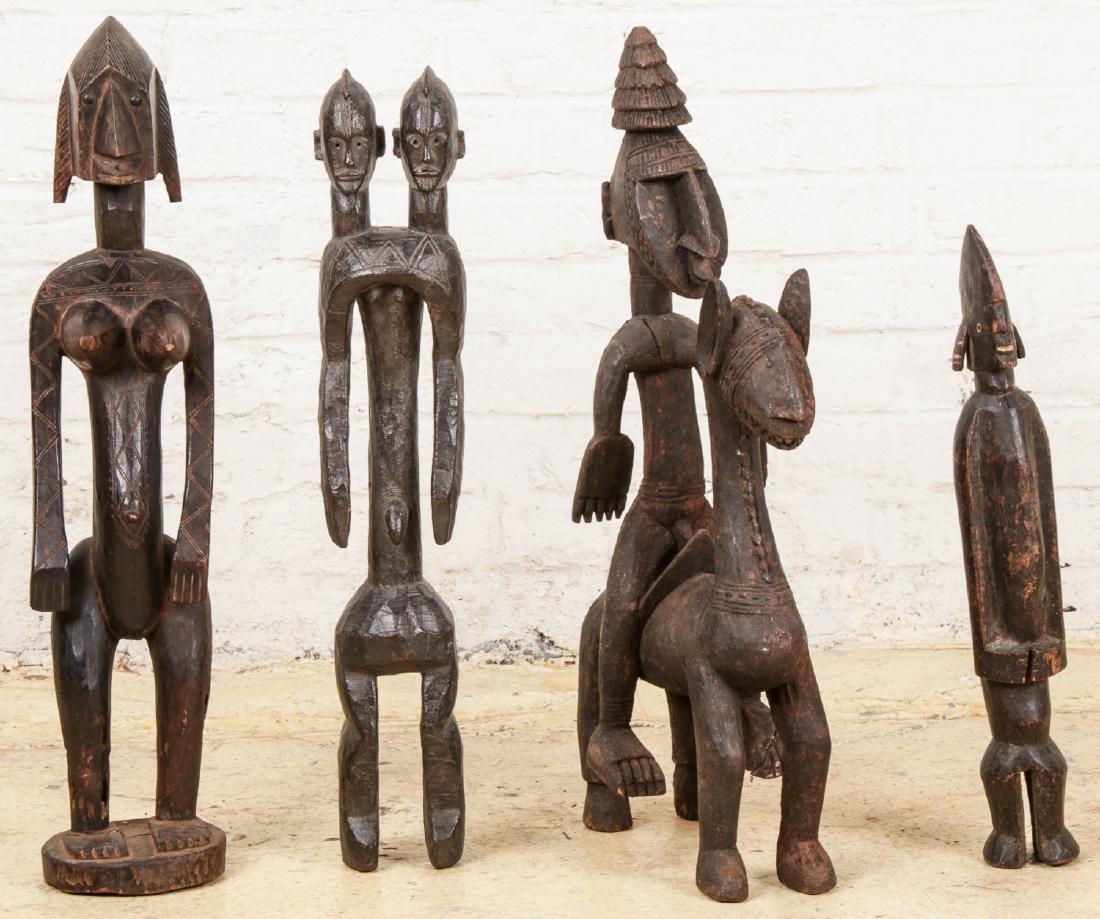 4 African Carved Wood Figures (1 of 4)