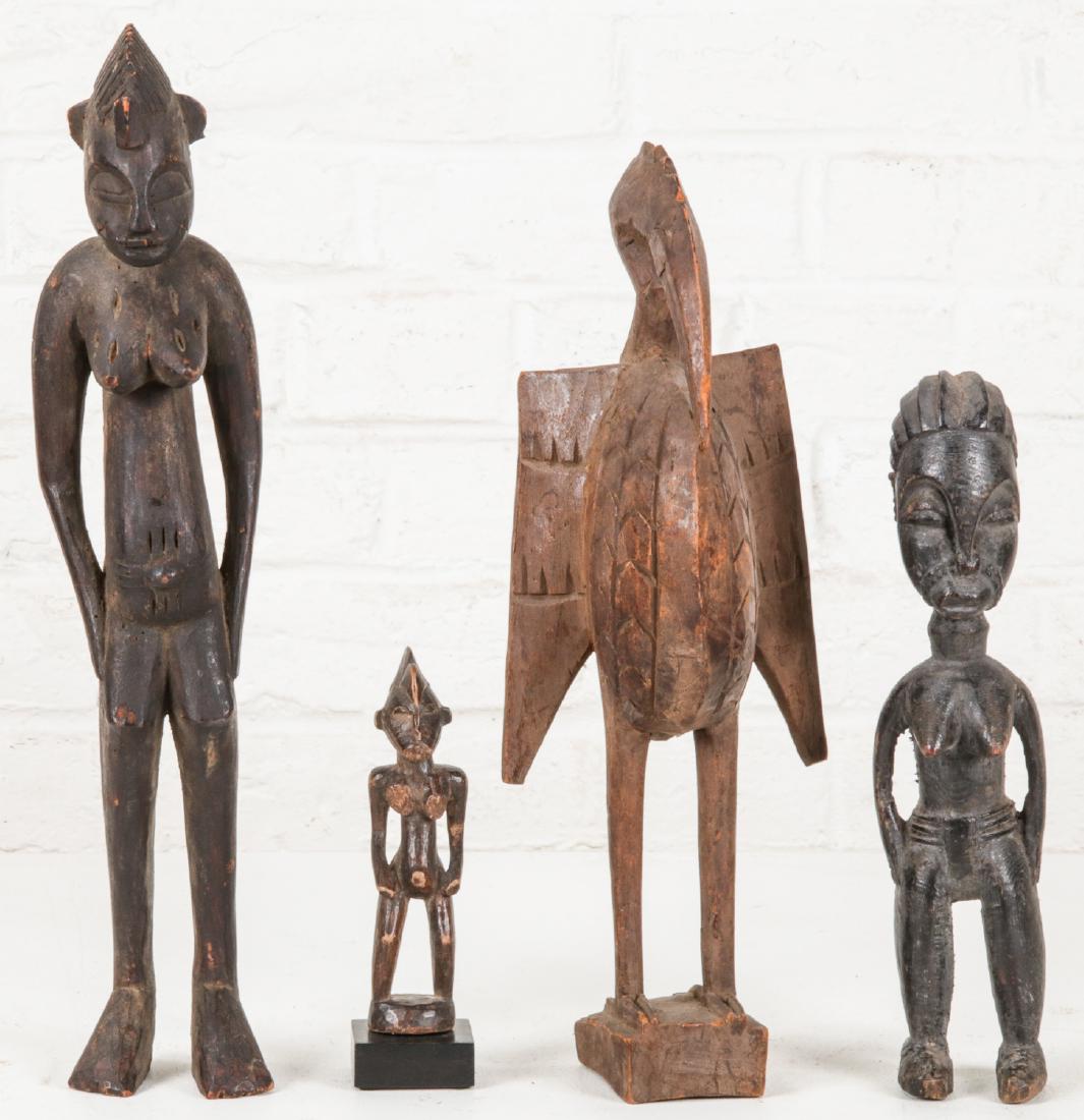 4 African Carved Wood Sculptures (1 of 4)