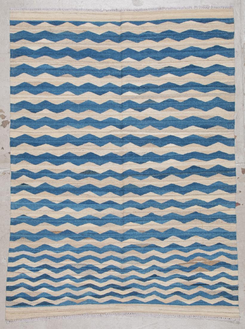Modern Mid Century Style Kilim: 4'8'' x 6'5'' (142 x (1 of 5)