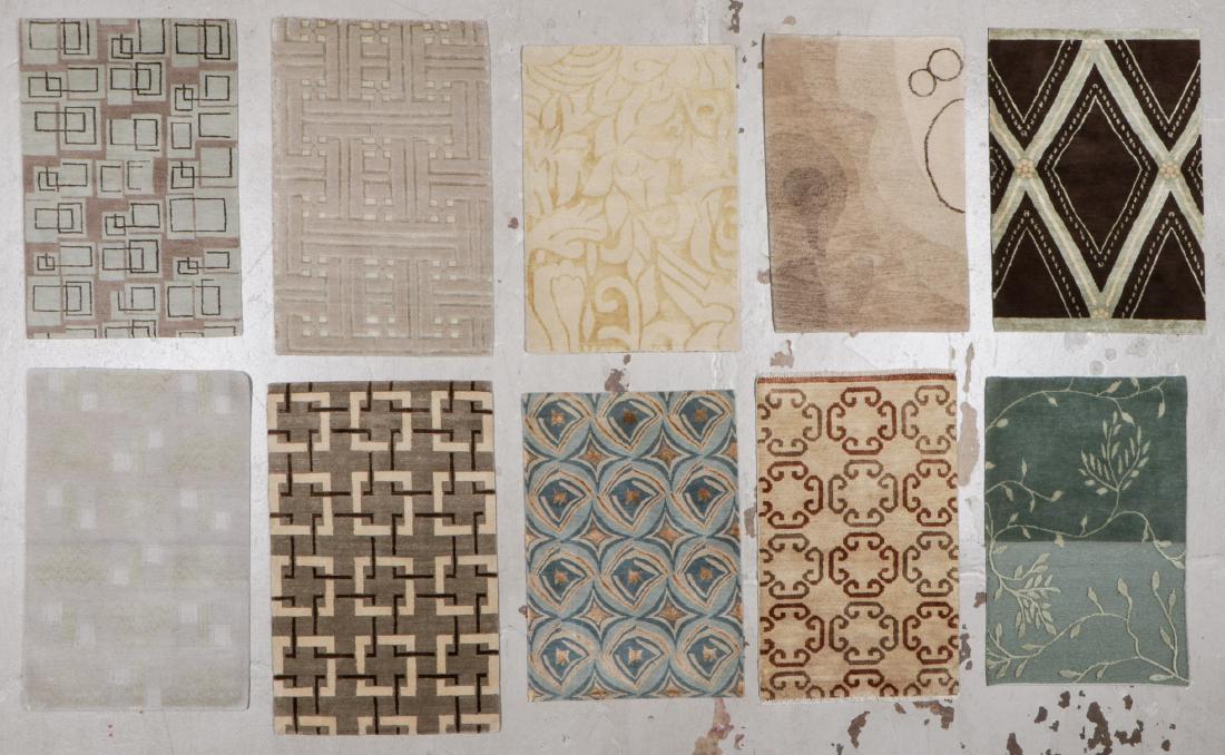 10 Modern Wool/Silk Tibetan Small Rugs: Largest: 2'2'' (1 of 7)