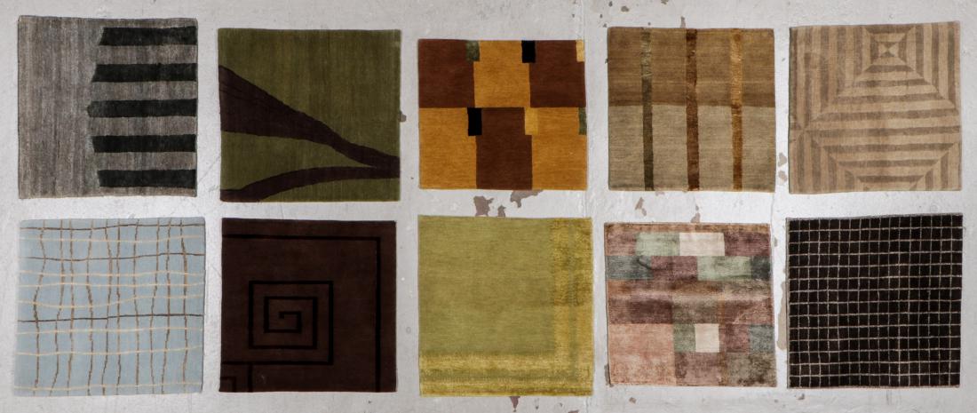 10 Modern Wool/Silk Tibetan Small Rugs: Largest: 2'1'' (1 of 7)
