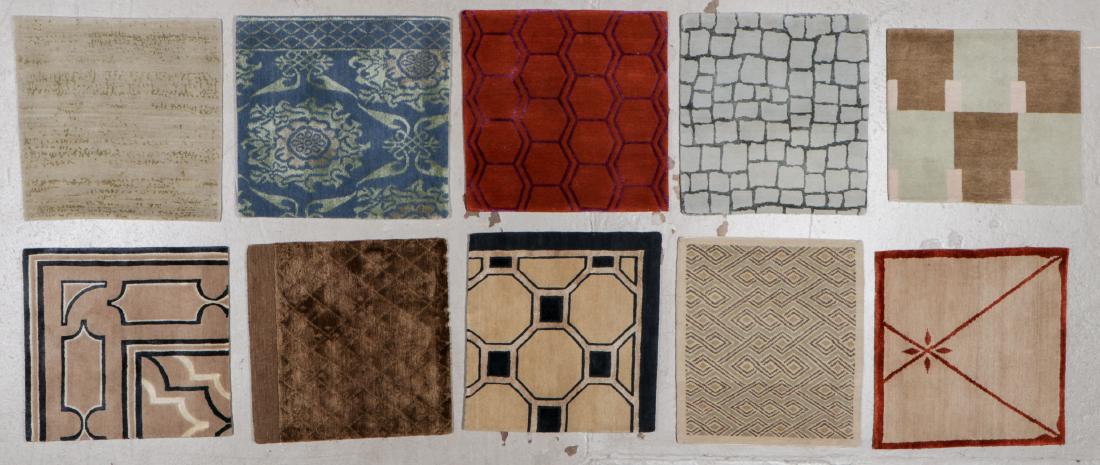 10 Modern Wool/Silk Tibetan Small Rugs: Largest: 2' x (1 of 7)