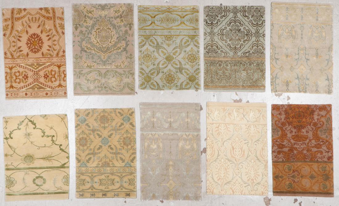 10 Modern Wool/Silk Tibetan Small Rugs: Largest: 2' x (1 of 7)