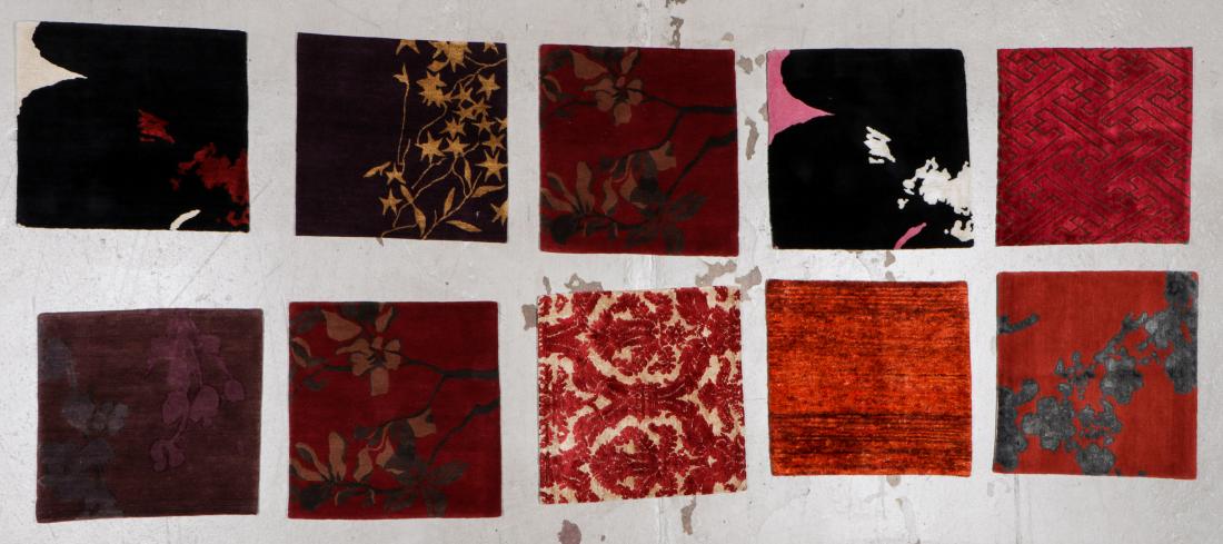 10 Modern Wool/Silk Tibetan Small Rugs: Largest: 2' x (1 of 7)
