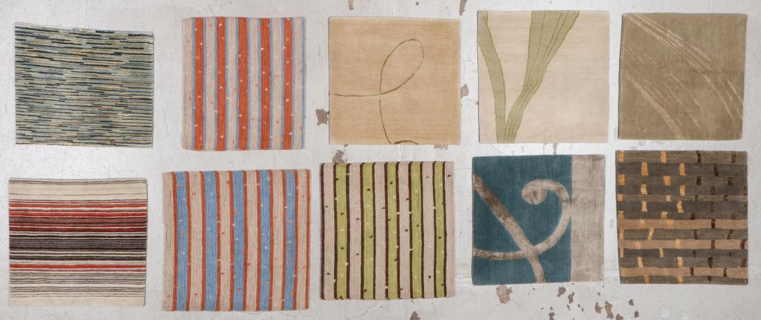 10 Modern Wool/Silk Tibetan Small Rugs: Largest: 2'2'' (1 of 7)