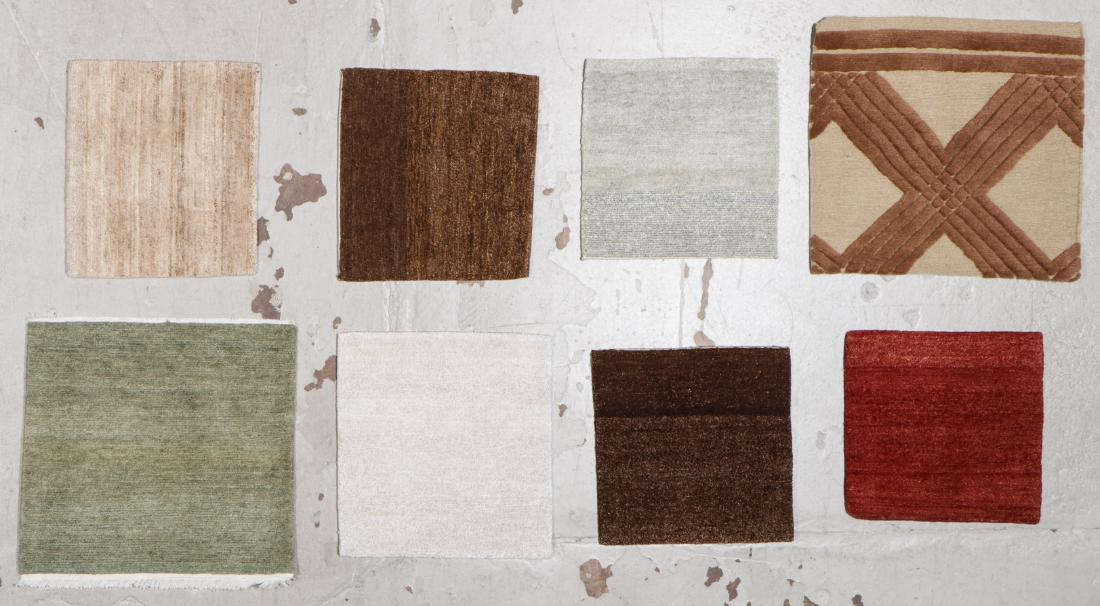 8 Modern Wool/Silk Tibetan Small Rugs: Ranging in size: 8 Modern Wool/Silk Tibetan Small Rugs, Nepal: Ranging in size from: 1'5'' x 1'6'' (43 x 46 cm) to 2' x 2'1'' (61 x 64 cm). Please Take Note: THIS IS A NO HIDDEN RESERVE AUCTION. We are accepting bids 