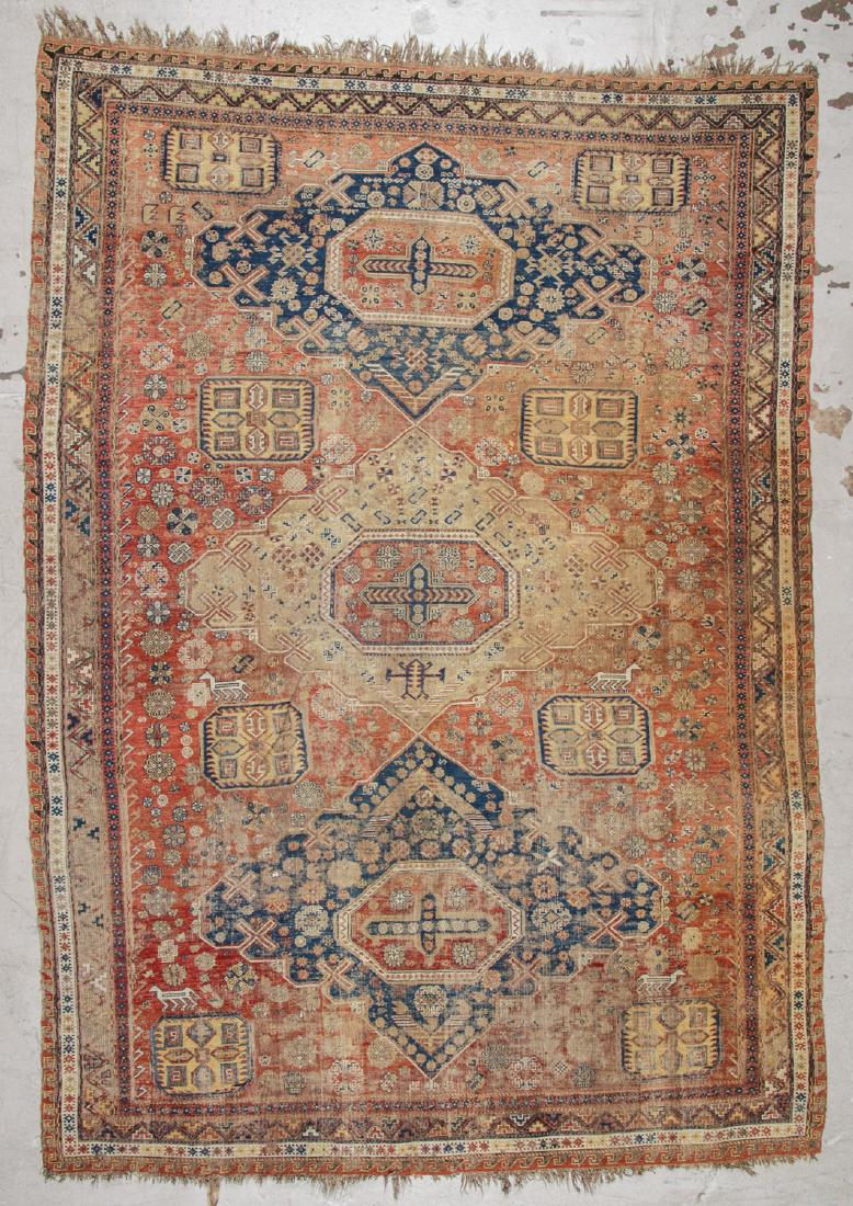 Antique Sumak Rug: 7'4'' x 10'6'' (224 x 320 cm) (1 of 6)