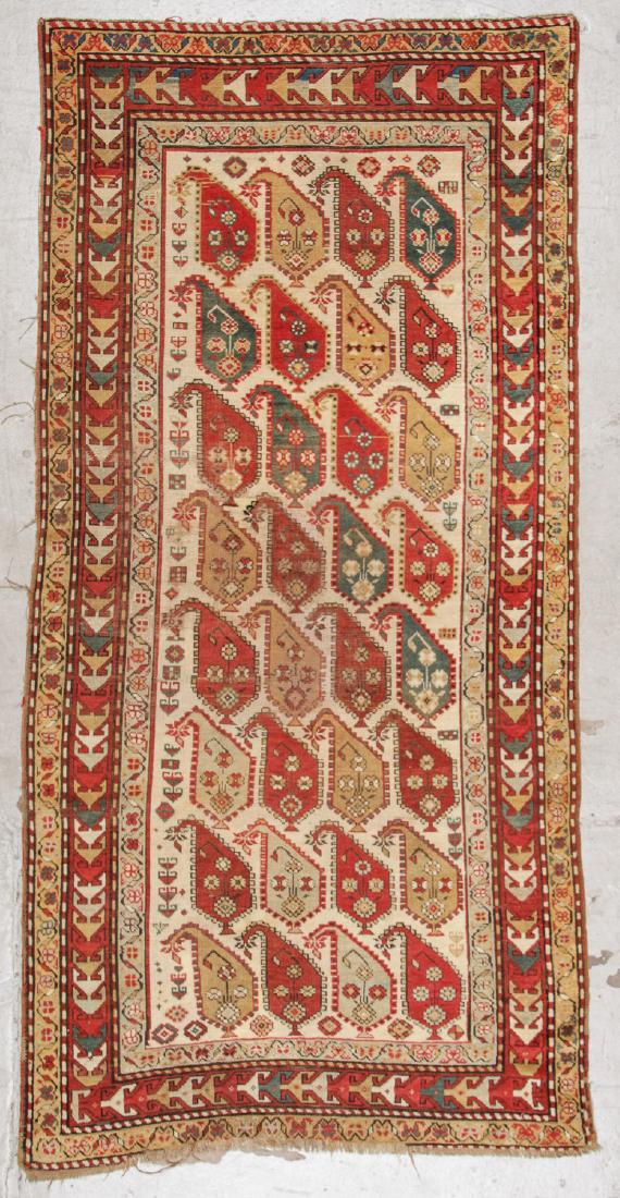 Antique Kazak Rug: 4'3'' x 8'7'' (130 x 262 cm) (1 of 6)