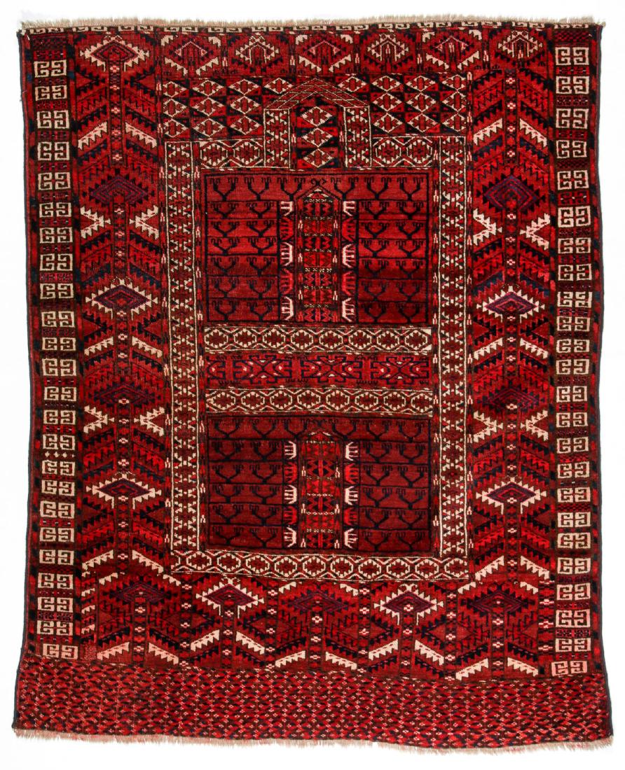 Antique Tekke Ensi Rug: 3'10'' x 4'11'' (117 x 150 cm) (1 of 6)