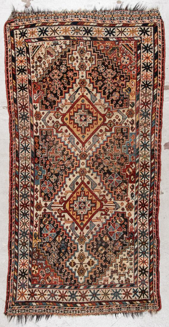 Antique Shiraz Rug: 2'11'' x 5'10'' (89 x 178 cm) (1 of 6)